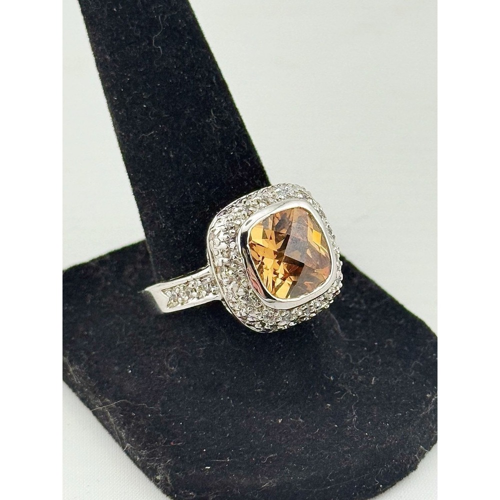 Premier Designs Vintage Peach Champagne Cocktail Ring In Size 8 - Picture 3 of 9